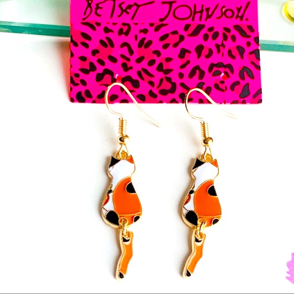 Betsey Johnson Style - Spanish Cat Drop Earrings